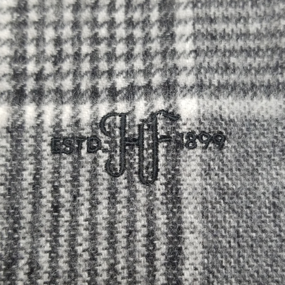 NWT Hickey Freeman Glen Plaid Cashmere Scarf - Picture 4 of 8